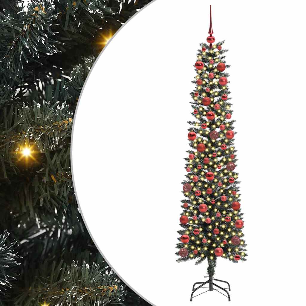 Kunstig juletre grønn 50,5 x 50,5 x 180 cm PVC og plast og stål