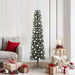 Kunstig juletre med 300 LED grønn 180 cm PVC og plast og stål