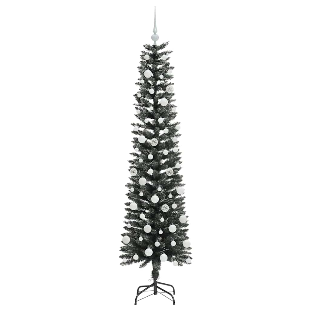 Kunstig juletre med 300 LED grønn 180 cm PVC og plast og stål