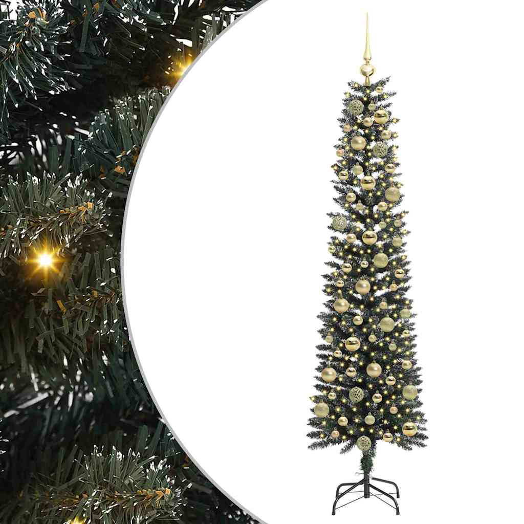 Kunstig juletre grønn 50,5 x 50,5 x 180 cm PVC og plast og stål