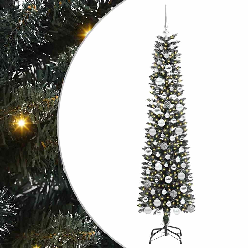 Kunstig juletre grønn 50,5 x 50,5 x 180 cm PVC og plast og stål
