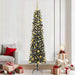 Kunstig juletre med 300 LED grønn 210 cm PVC og plast og stål