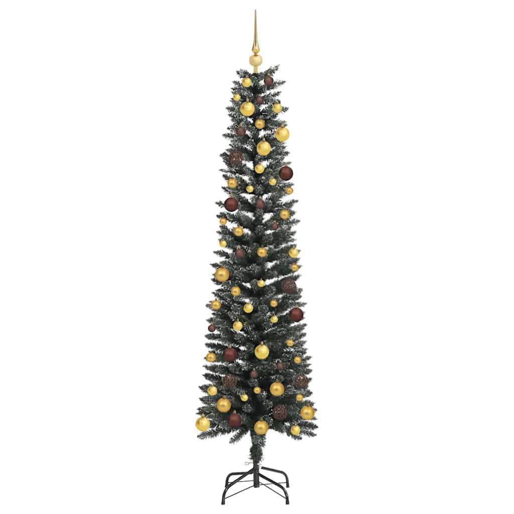 Kunstig juletre med 300 LED grønn 210 cm PVC og plast og stål