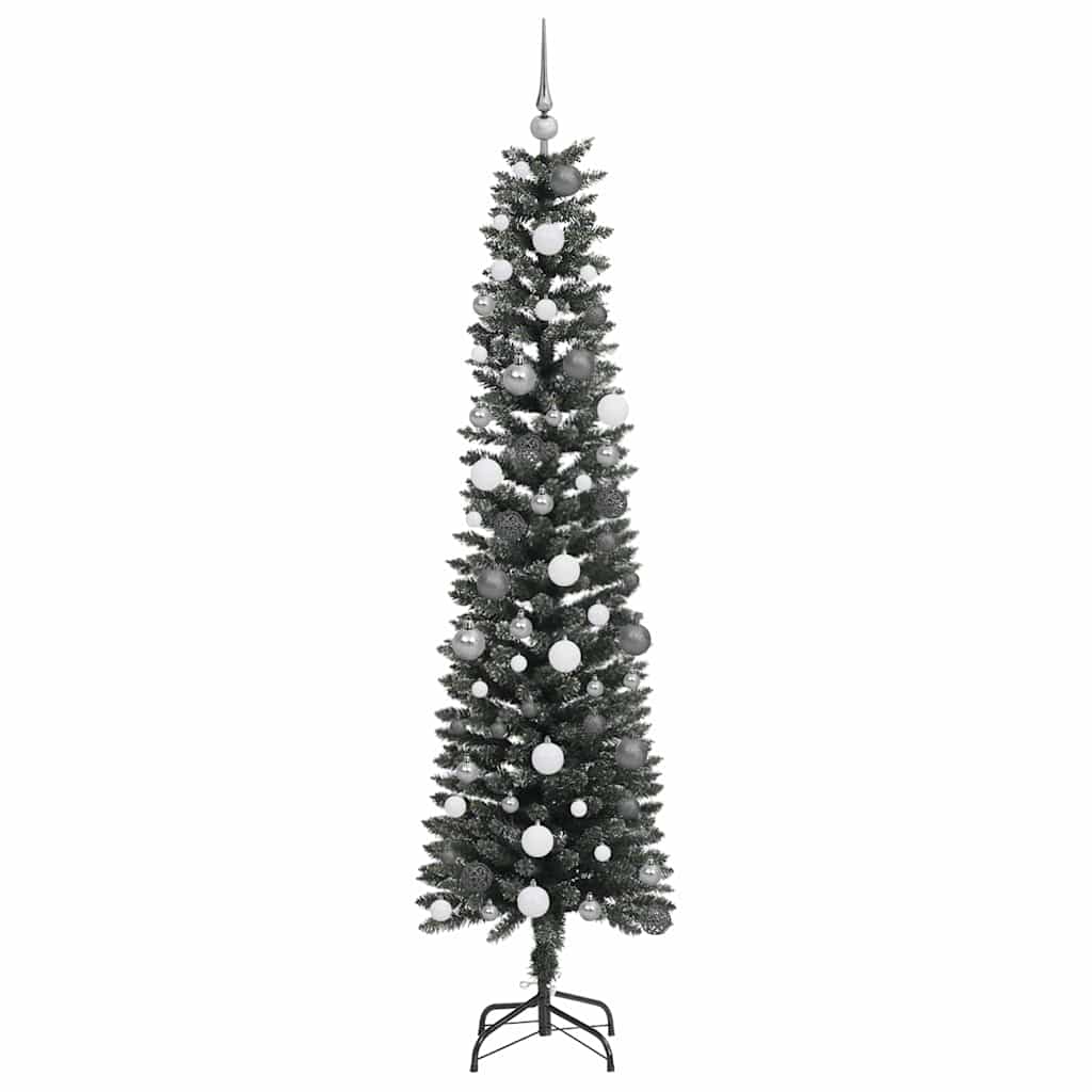 Kunstig juletre med 300 LED grønn 210 cm PVC og plast og stål
