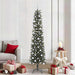Kunstig juletre med 300 LED grønn 210 cm PVC og plast og stål