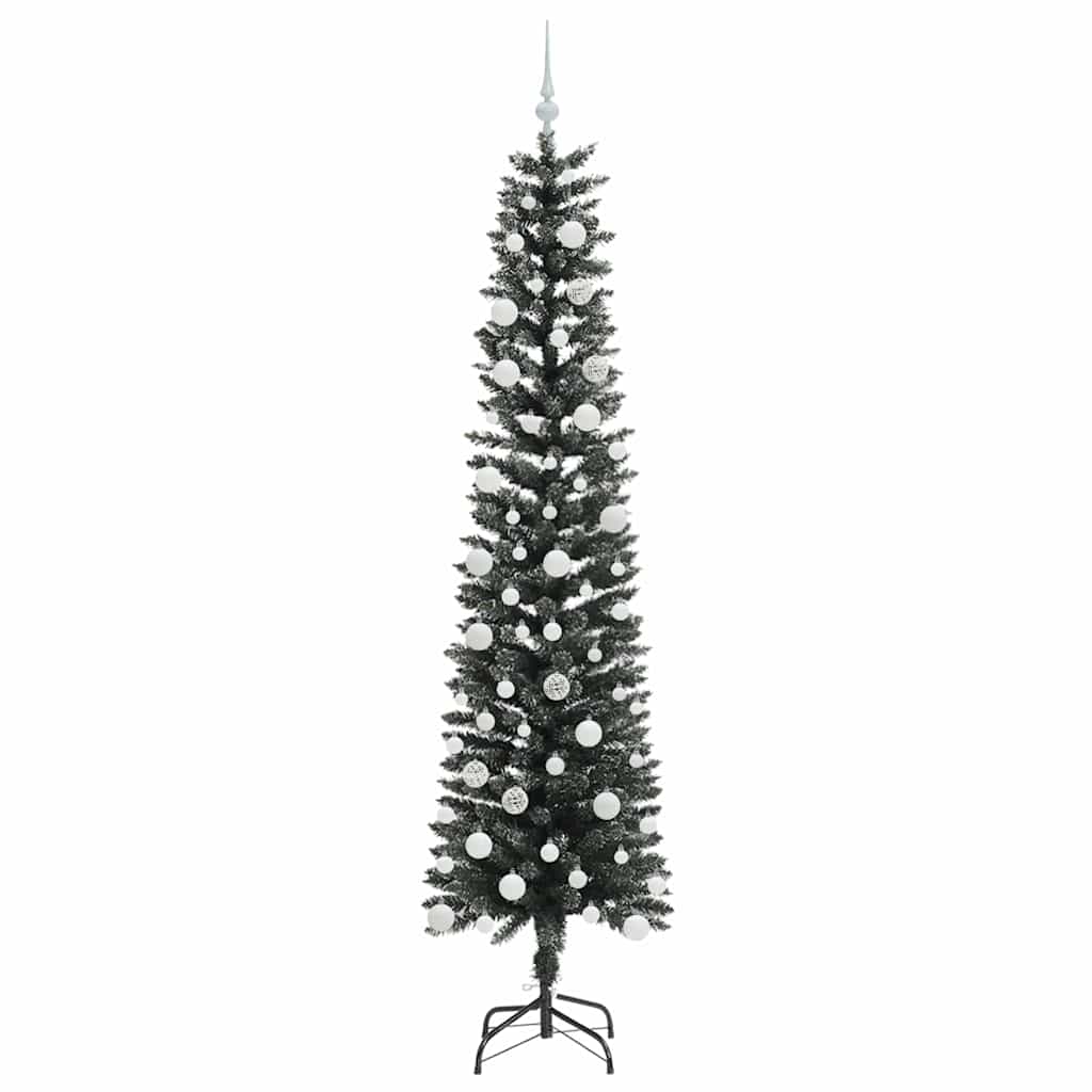 Kunstig juletre med 300 LED grønn 210 cm PVC og plast og stål