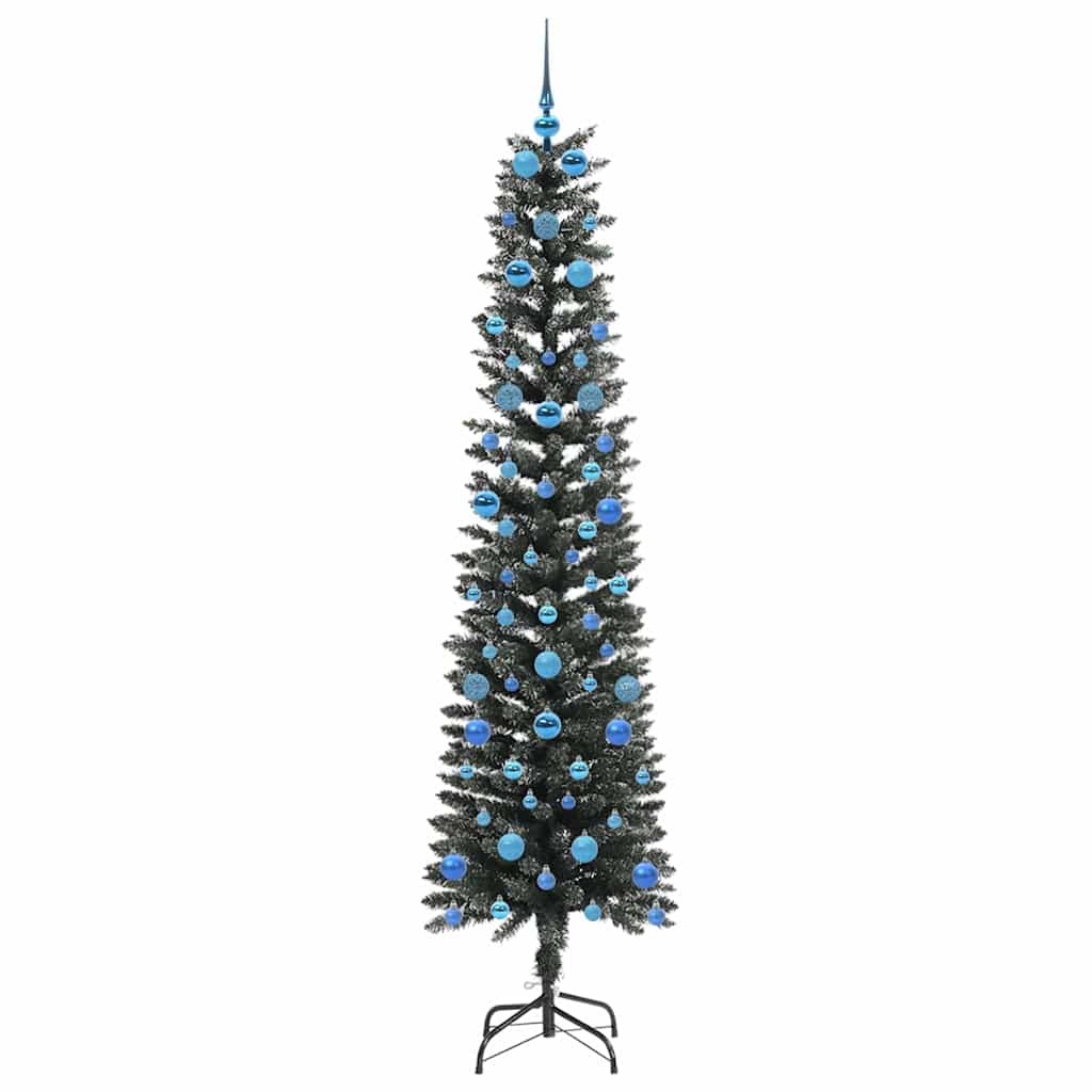 Kunstig juletre med 300 LED grønn 210 cm PVC og plast og stål