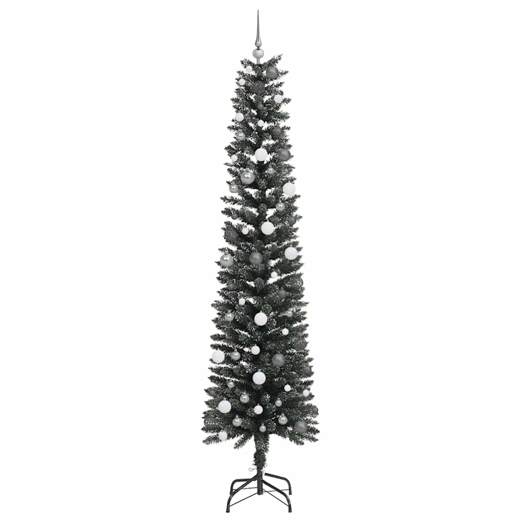 Kunstig juletre med 300 LED grønn 240 cm PVC og plast og stål