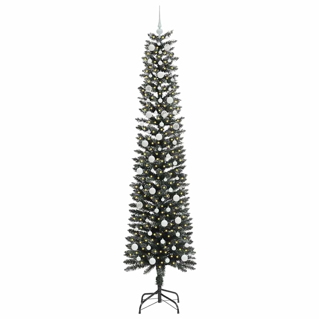 Kunstig juletre med 300 LED grønn 240 cm PVC og plast og stål