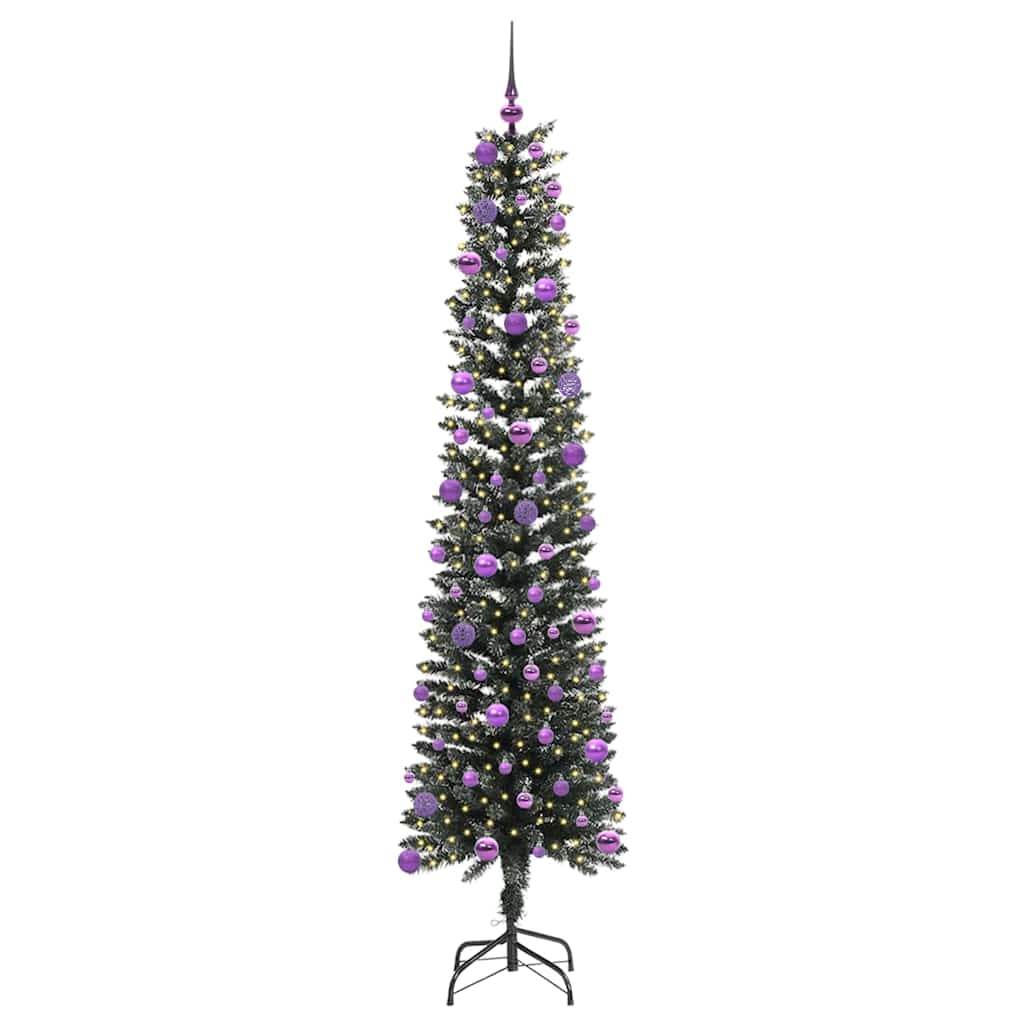 Kunstig juletre med 300 LED grønn 240 cm PVC og plast og stål