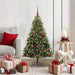 Kunstig Hengt Julegran med 150 LED-lys grønn 120 cm PVC og PE