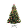 Kunstig Hengt Julegran med 150 LED-lys grønn 120 cm PVC og PE