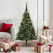 Kunstig Hengt Julegran med 150 LED-lys grønn 120 cm PVC og PE