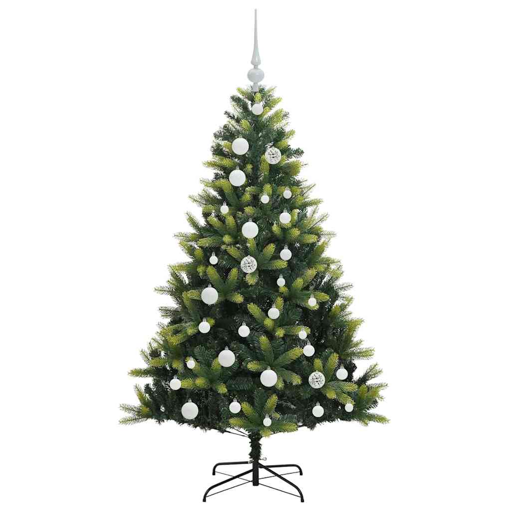 Kunstig Hengt Julegran med 150 LED-lys grønn 120 cm PVC og PE