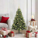 Kunstig Hengt Julegran med 150 LED-lys grønn 120 cm PVC og PE