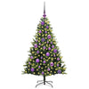 Kunstig Hengt Julegran med 150 LED-lys grønn 120 cm PVC og PE
