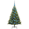 Kunstig Hengt Julegran med 150 LED-lys grønn 120 cm PVC og PE