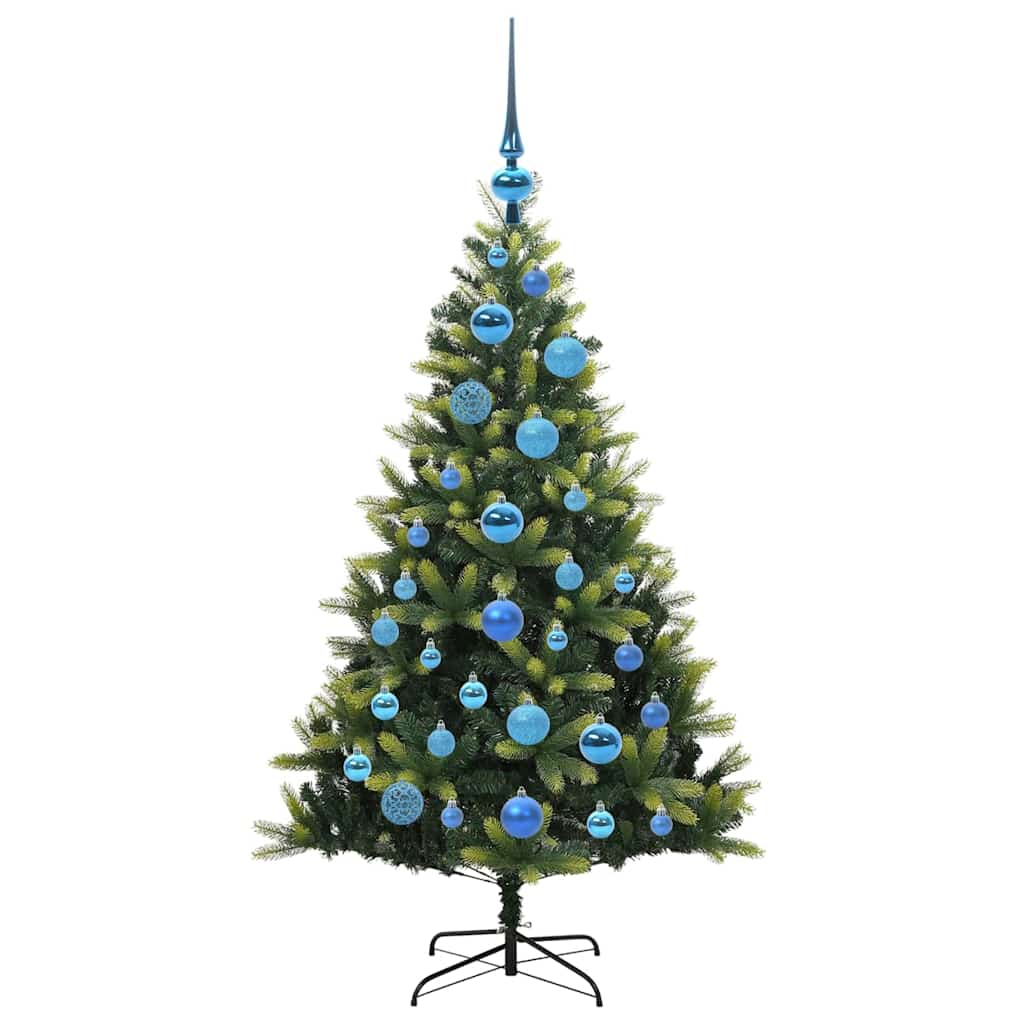 Kunstig Hengt Julegran med 150 LED-lys grønn 120 cm PVC og PE