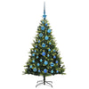 Kunstig Hengt Julegran med 150 LED-lys grønn 120 cm PVC og PE