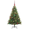 Kunstig Hengt Julegran med 150 LED-lys grønn 120 cm PVC og PE