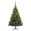 Kunstig Hengt Julegran med 150 LED-lys grønn 120 cm PVC og PE