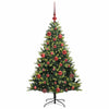 Kunstig Hengt Julegran med 150 LED-lys grønn 150 cm PVC og PE