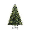 Kunstig Hengt Julegran med 150 LED-lys grønn 150 cm PVC og PE