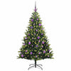 Kunstig Hengt Julegran med 150 LED-lys grønn 150 cm PVC og PE