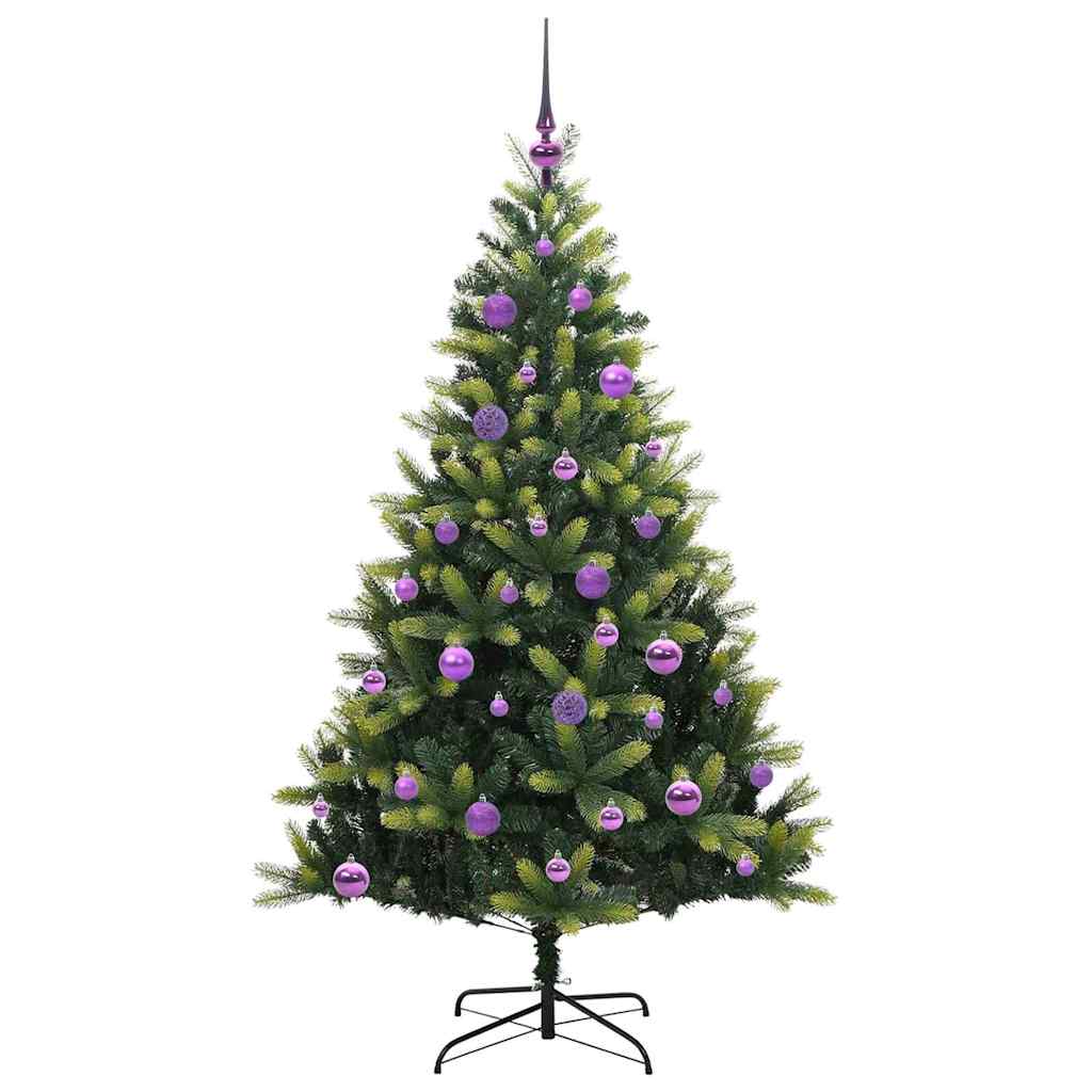 Kunstig Hengt Julegran med 150 LED-lys grønn 150 cm PVC og PE