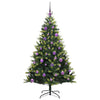 Kunstig Hengt Julegran med 150 LED-lys grønn 150 cm PVC og PE