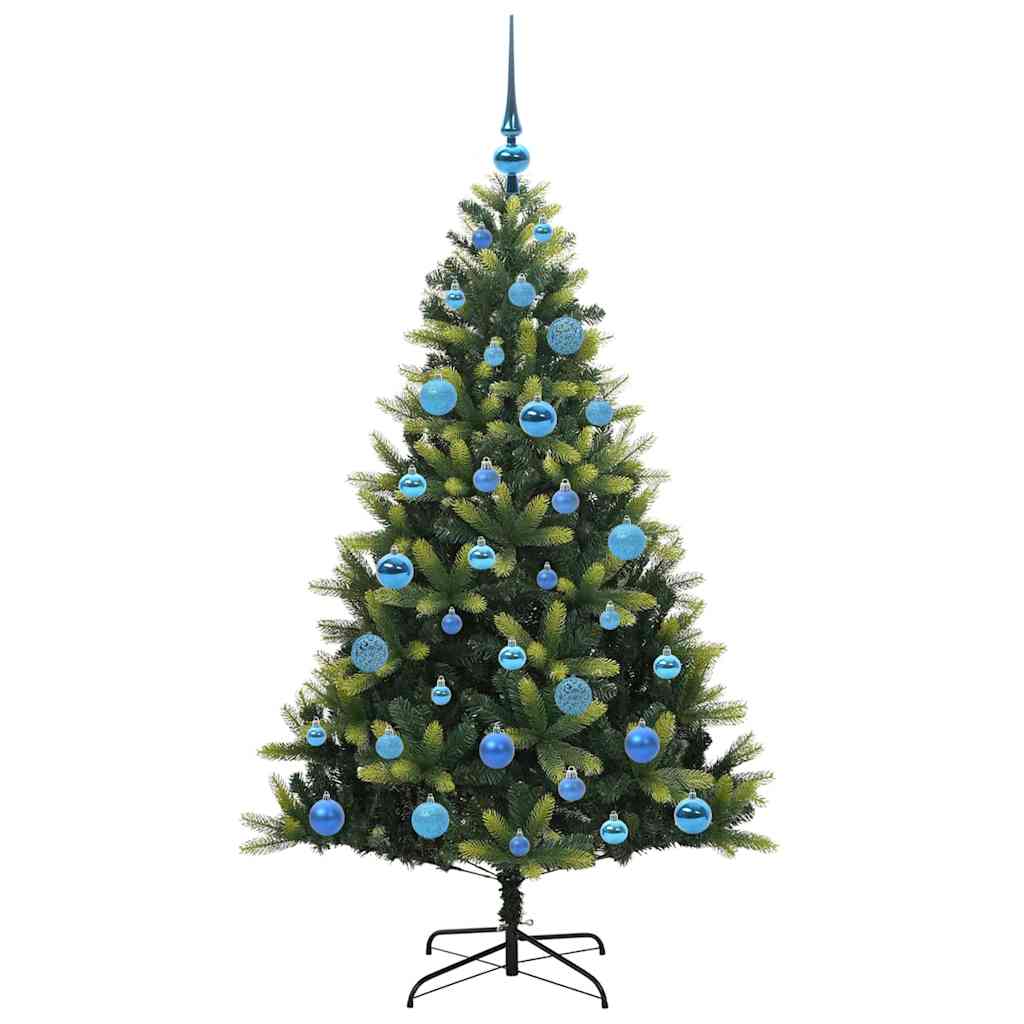 Kunstig Hengt Julegran med 150 LED-lys grønn 150 cm PVC og PE
