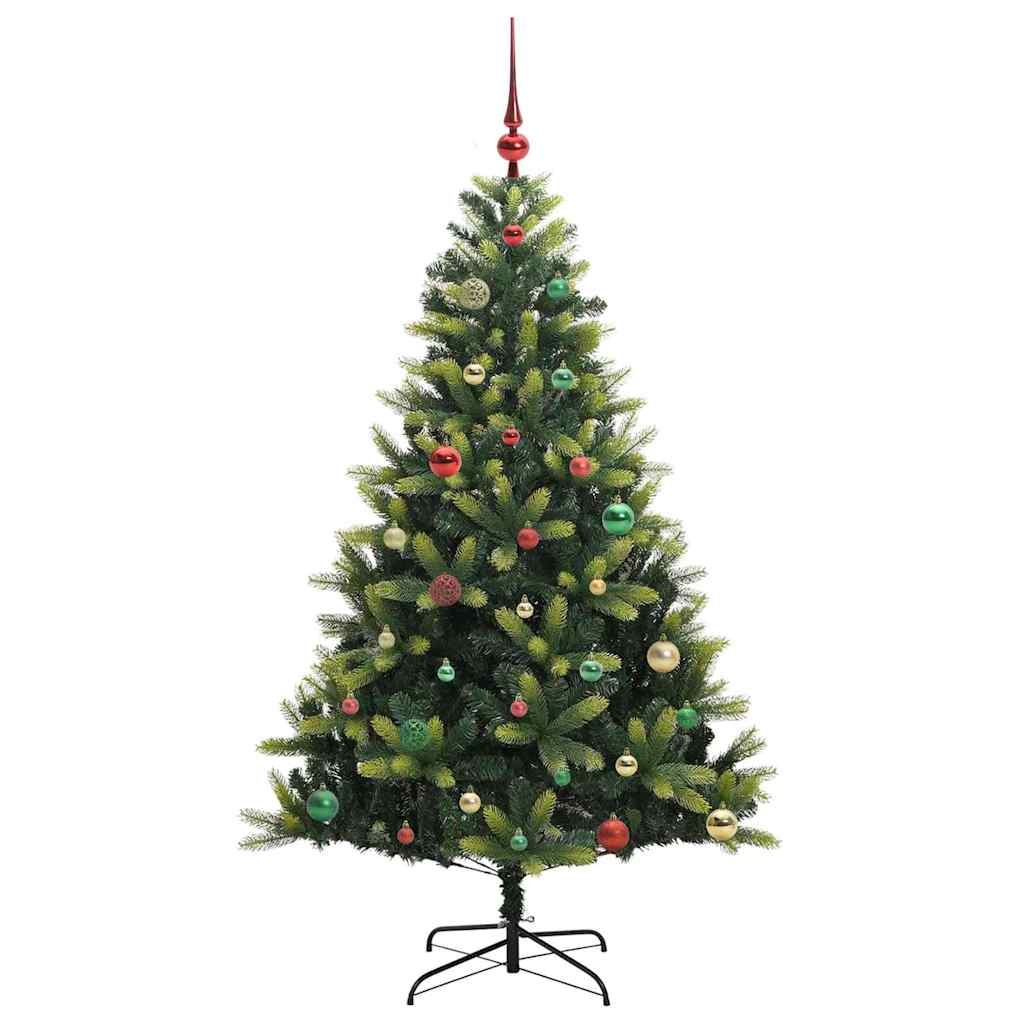 Kunstig Hengt Julegran med 150 LED-lys grønn 150 cm PVC og PE