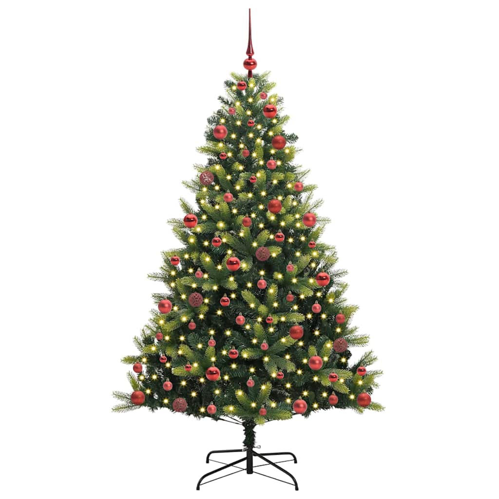 Kunstig hengende juletre med 300 LED-lamper grønn 180 cm