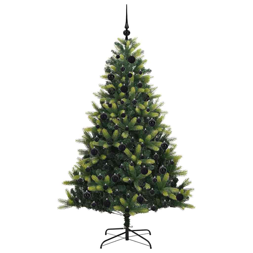 Kunstig leddet juletre med 300 LED-lamper grønn 180 cm