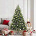 Kunstig leddet juletre med 300 LED-lamper grønn 180 cm
