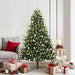 Kunstig leddet juletre med 300 LED-lamper grønn 180 cm