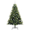 Kunstig sammenleggbar juletre med 300 LED-lys grønn 180 cm