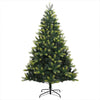 Kunstig sammenleggbar juletre med 300 LED-lys grønn 180 cm