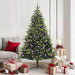 Kunstig leddet juletre med 300 LED-lamper grønn 180 cm