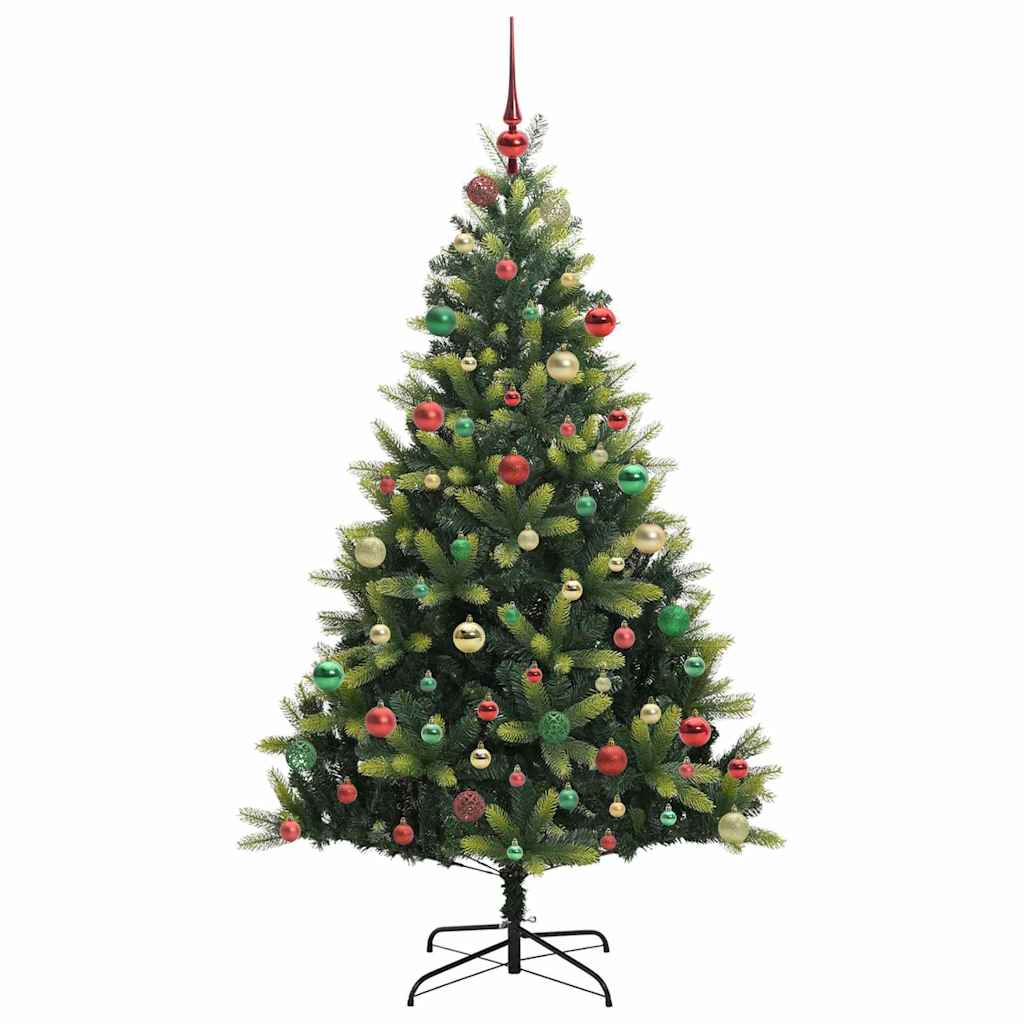Kunstig Hinged Juletre 300 LEDs grønn 180 cm PVC og PE