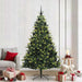 Kunstig leddet juletre med 300 LED-lamper grønn 210 cm