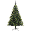 Kunstig Hengt Juletre med 300 LED-lys grønn 210 cm PVC og PE
