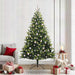 Kunstig leddet juletre med 300 LED-lamper grønn 210 cm