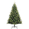 Kunstig leddet juletre med 300 LED-lamper grønn 210 cm