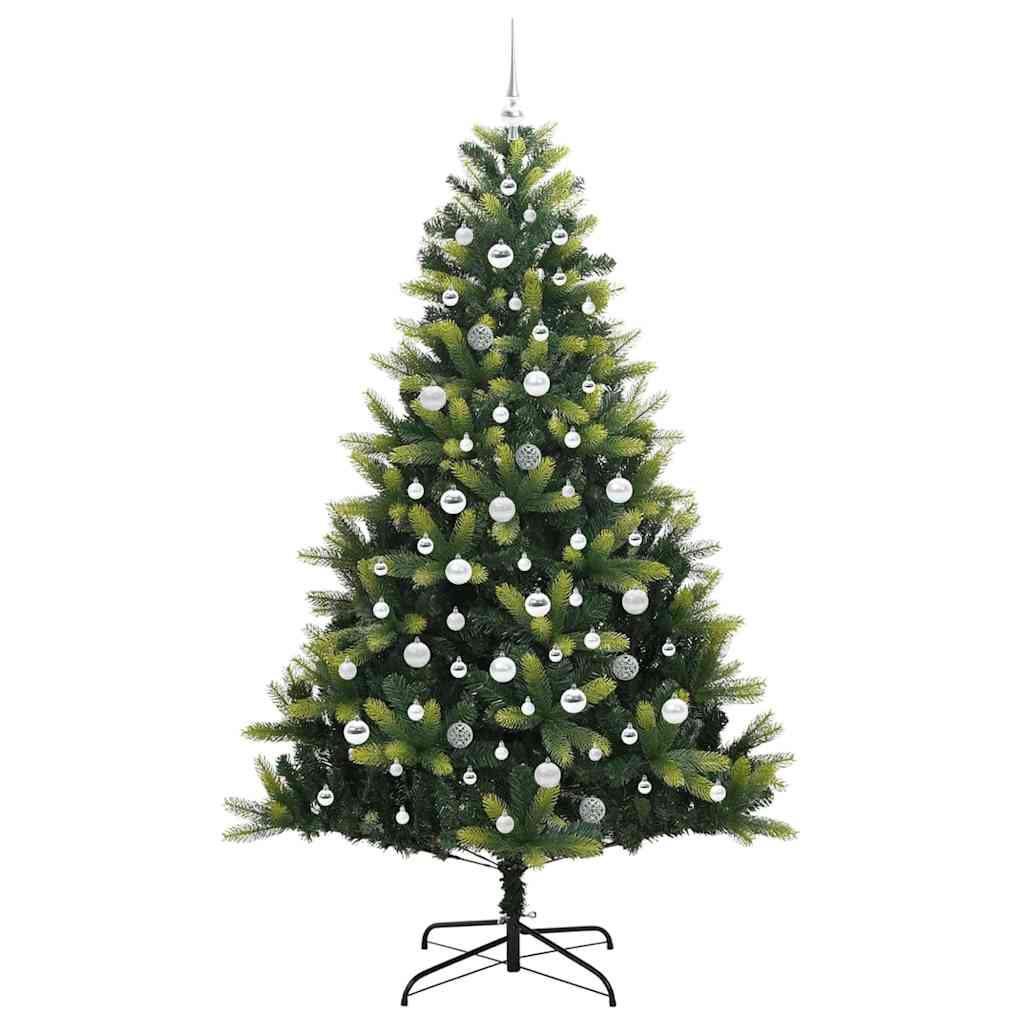 Kunstig Hengt Juletre 300 LED-lamper grønn 210 cm PVC og PE