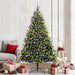 Kunstig leddet juletre med 300 LED-lamper grønn 210 cm