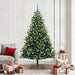 Kunstig leddet juletre med 300 LED-lamper grønn 210 cm
