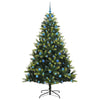 Kunstig hengslet juletre 300 LED lys grønn 210 cm PVC og PE
