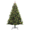 Kunstig hengslet juletre med 300 LED-lamper grønn 240 cm