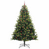 Kunstig hengslet juletre med 300 LED-lamper grønn 240 cm